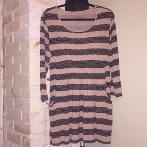 Soma Womens Lace Striped Loungewear Dress